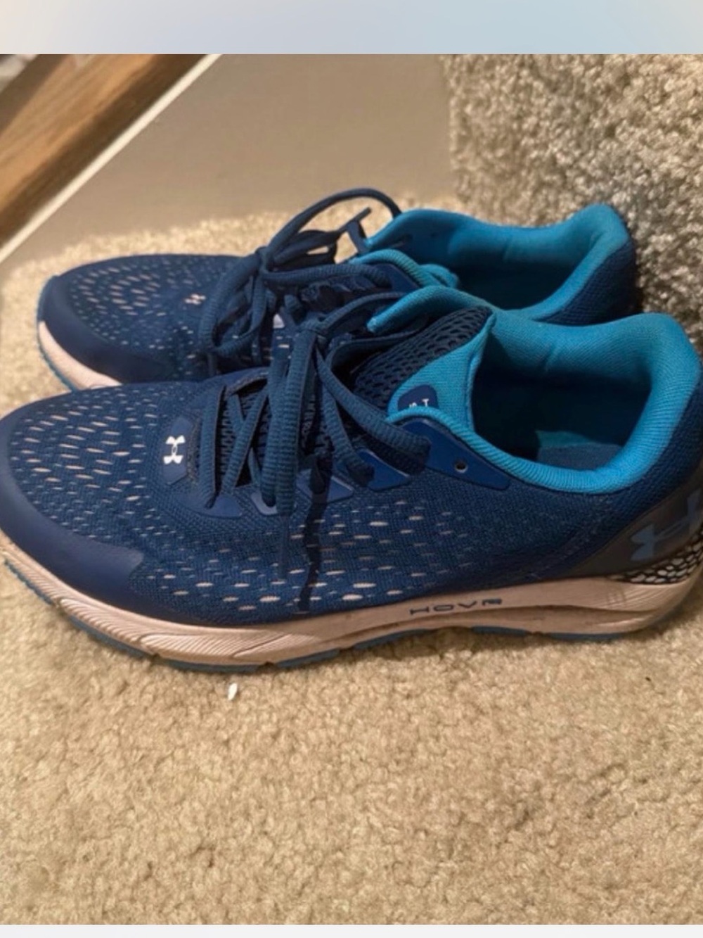 Under Armour Navy and Teal Men's Running Sneakers